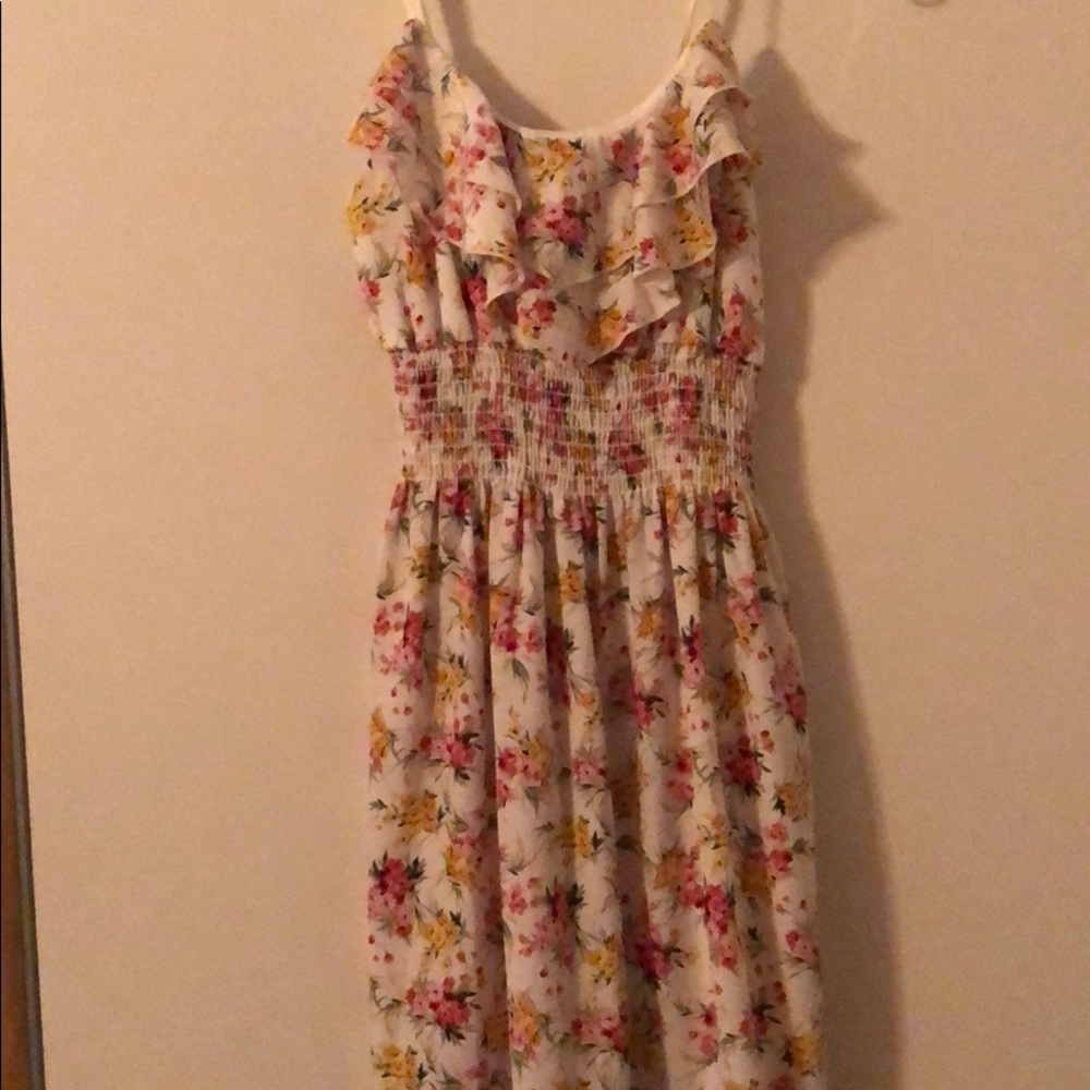 White floral dress